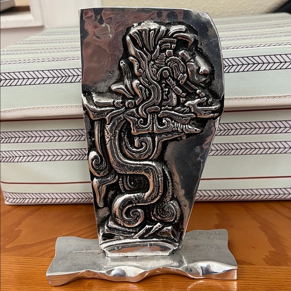 Hand Crafted Other - Sold Mercari Aztec-Inspired Pewter God Standing Figure Sculpture